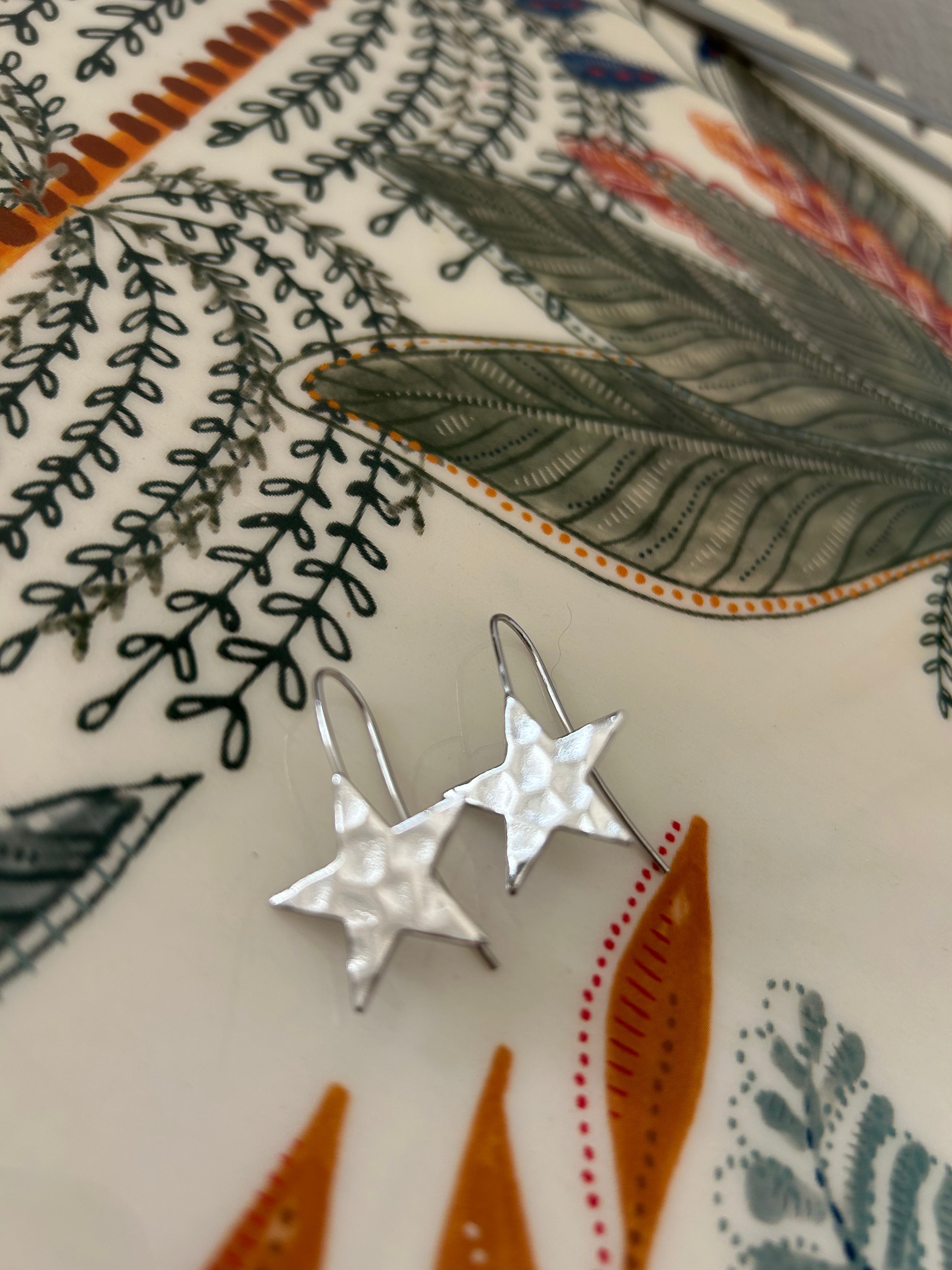 Pendientes Estrella Martillada