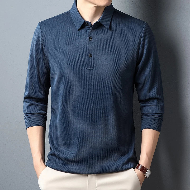 Polo de Manga Larga Casual para Hombre