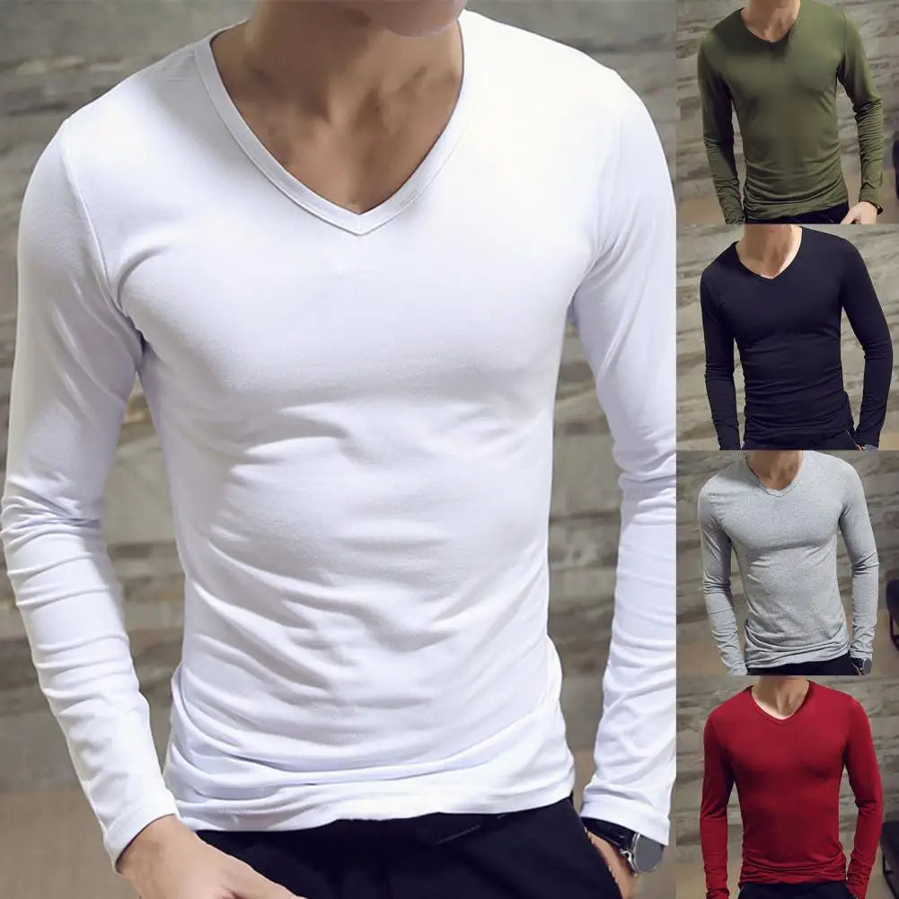 Camiseta Deportiva Slim de Manga Larga para Hombre