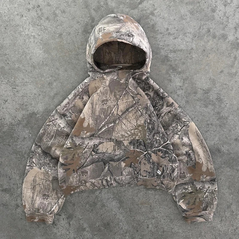 Sudadera de Camuflaje con Capucha Oversize