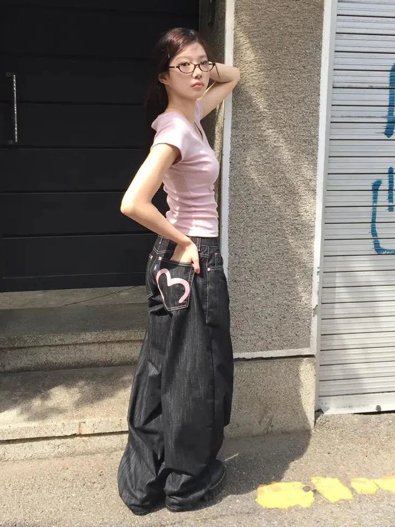 Vaqueros Mom Anchos Estilo Y2K