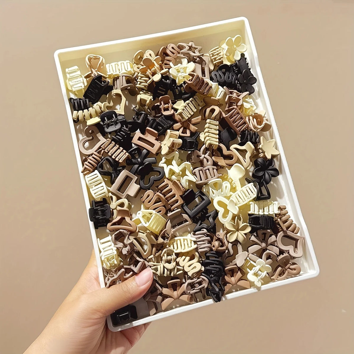 Pack de Pinzas para el Pelo en Tonos Beige