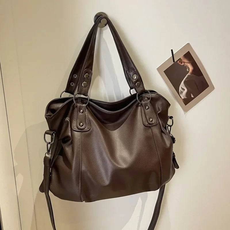 Bolso de Hombro Bicolor con Cremallera