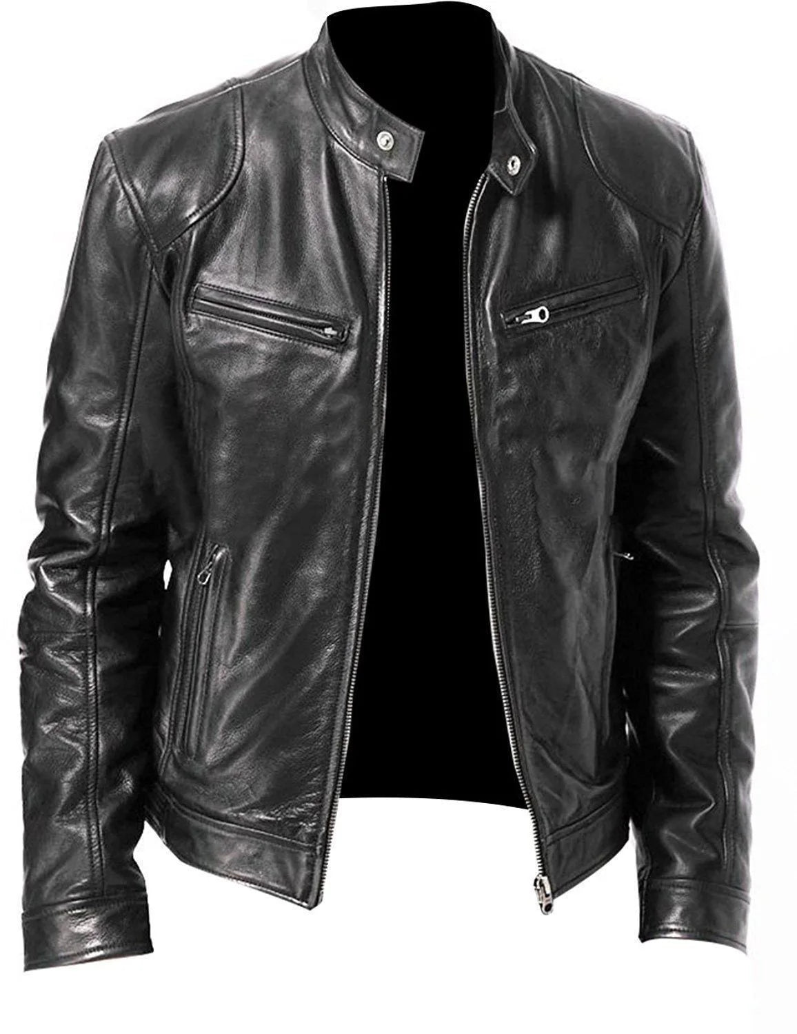 Cazadora Bomber de Hombre de Piel Sintética