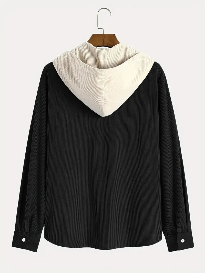 Chaqueta de Pana con Capucha para Hombre