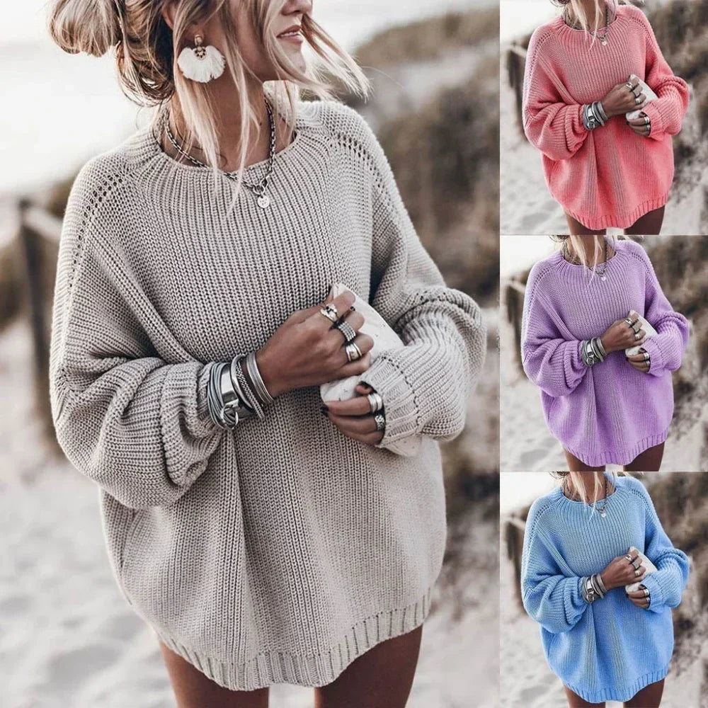 Jersey de Punto Holgado con Manga Murciélago