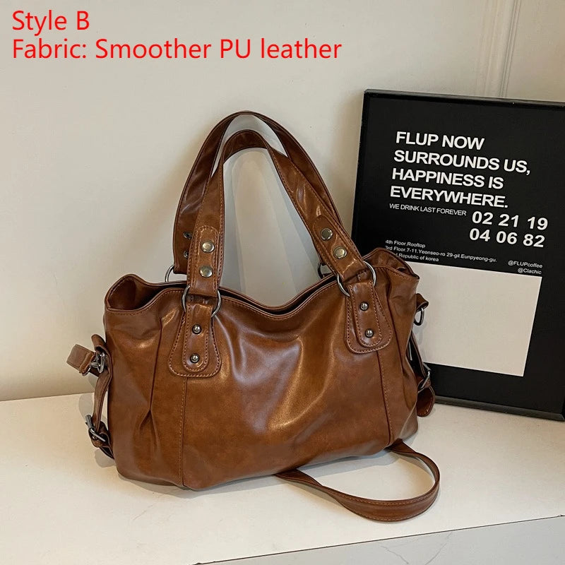 Bolso de Hombro Bicolor con Cremallera
