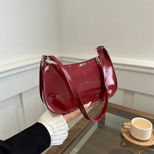Bolso de hombro retro de piel sintética