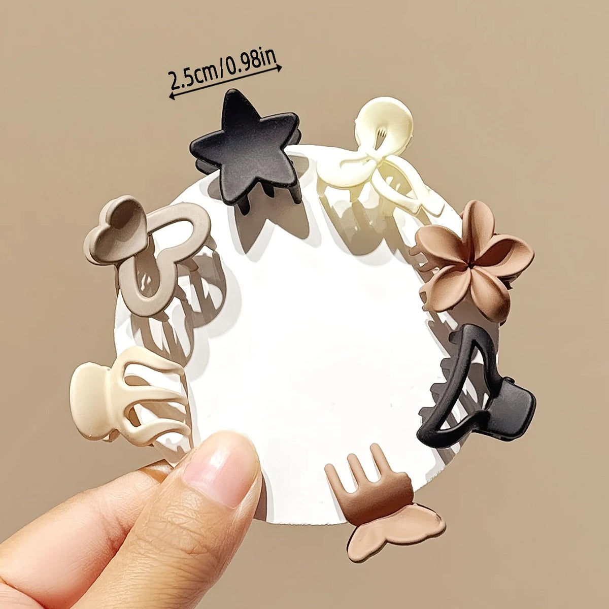 Pack de Pinzas para el Pelo en Tonos Beige