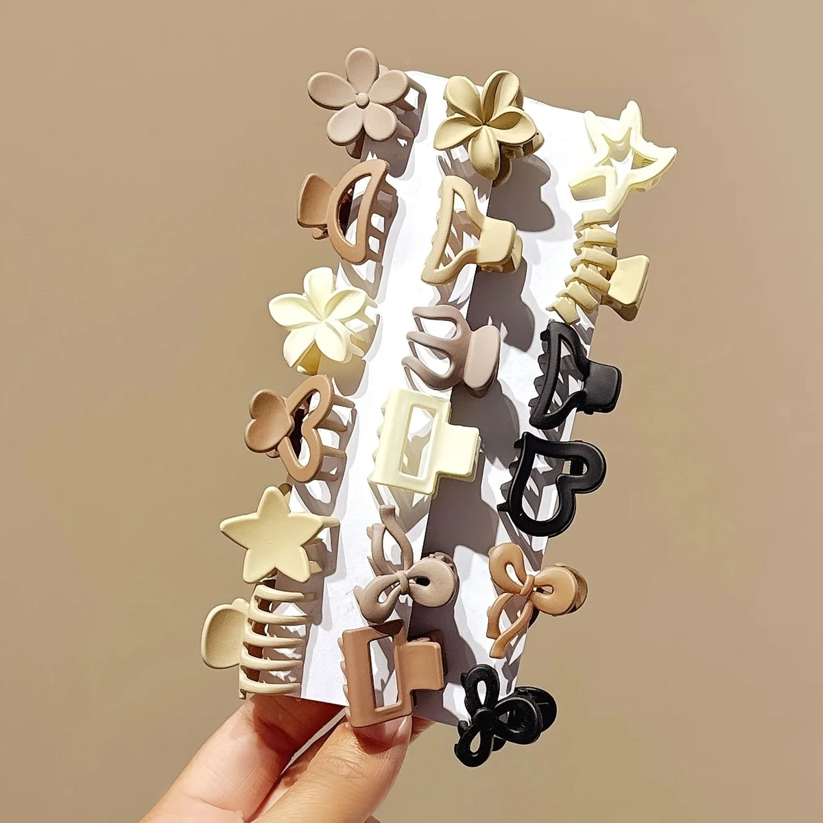 Pack de Pinzas para el Pelo en Tonos Beige