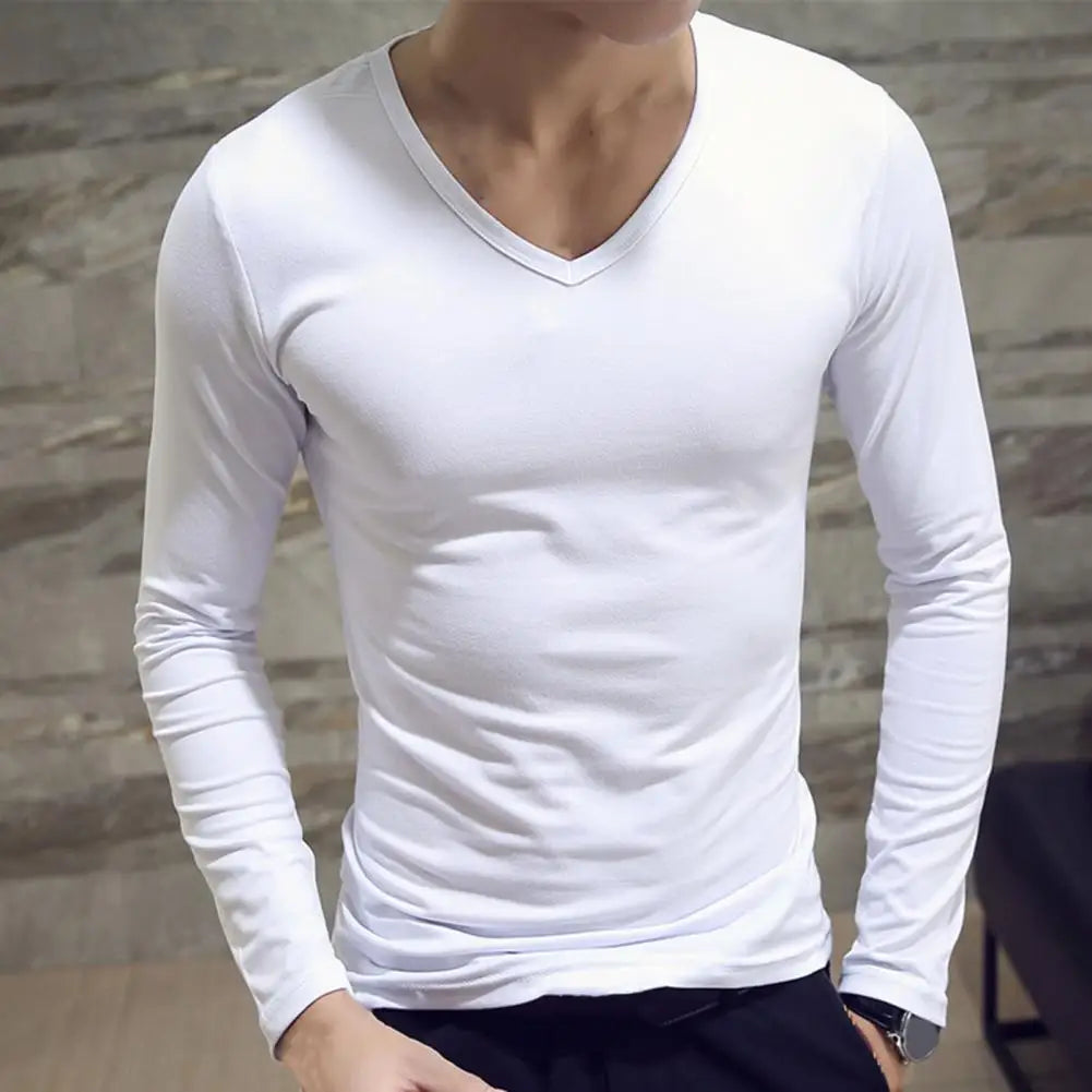 Camiseta Deportiva Slim de Manga Larga para Hombre