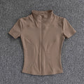 Camiseta Deportiva de Mujer con Media Cremallera