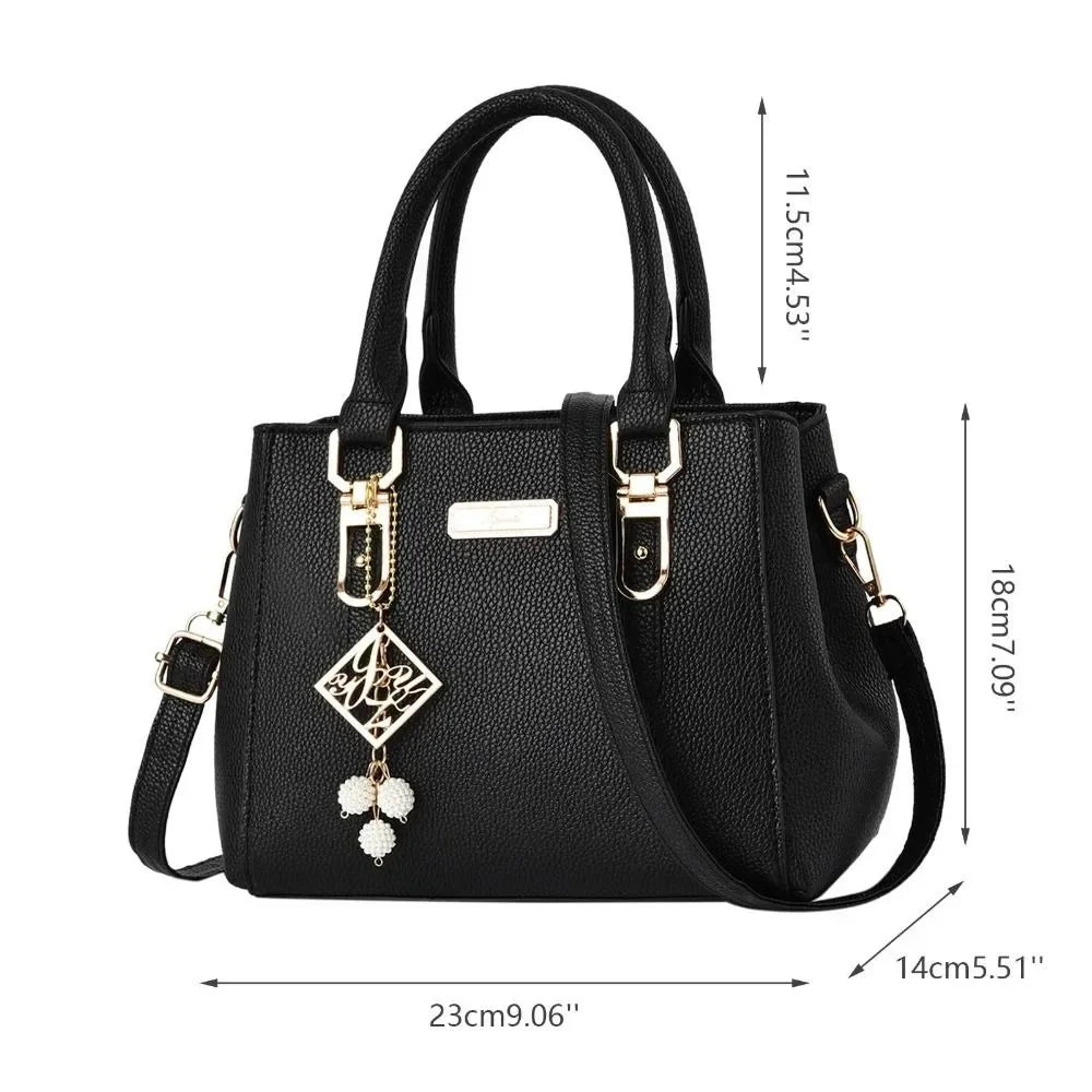 Bolso de Hombro de Piel Sintética de Gran Capacidad