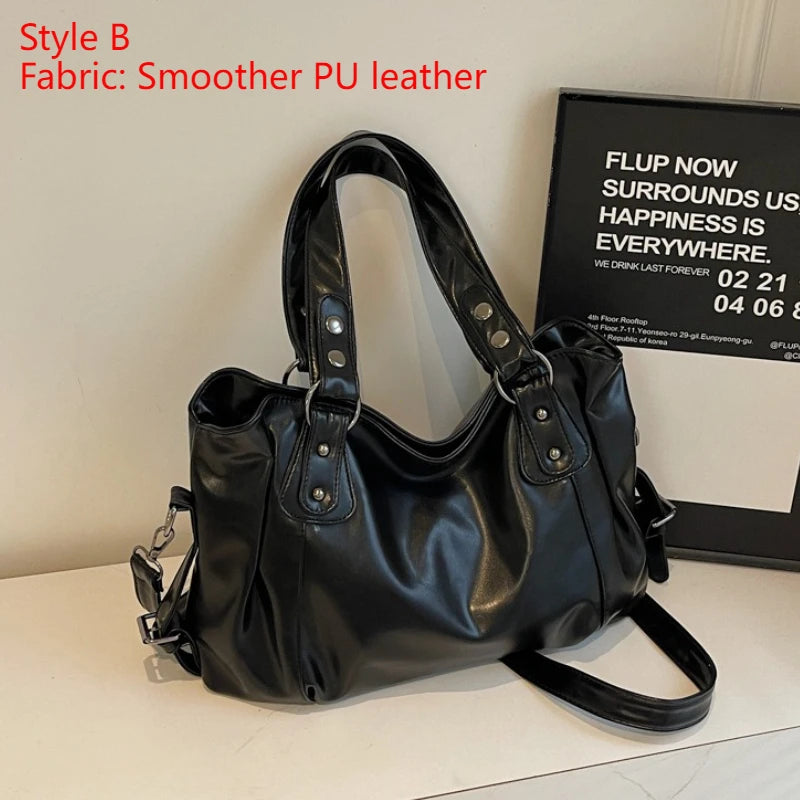 Bolso de Hombro Bicolor con Cremallera