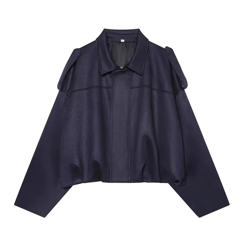 Chaqueta Bomber de Ante Sintético Oversize