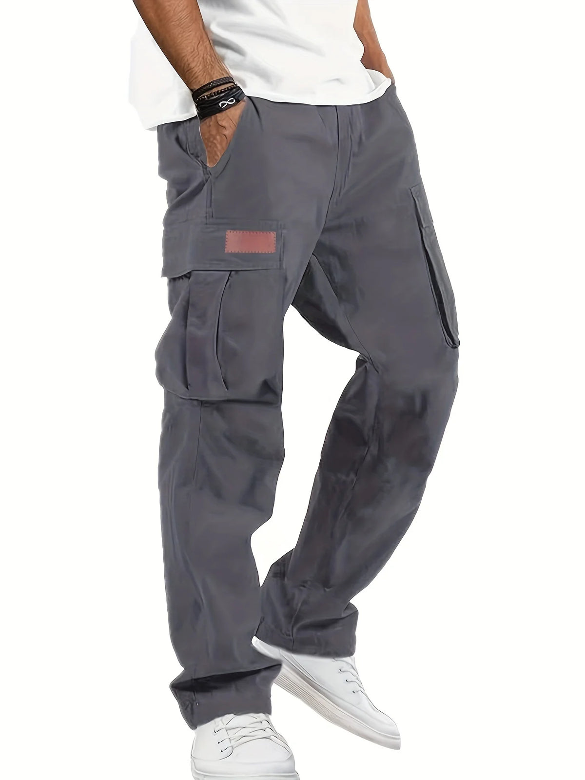 Pantalón Cargo Holgado con Bolsillos para Hombre