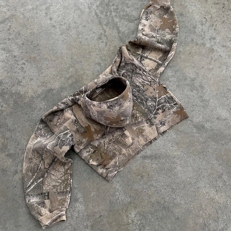 Sudadera de Camuflaje con Capucha Oversize