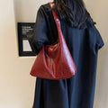 Bolso de Hombro de Ante de Gran Capacidad