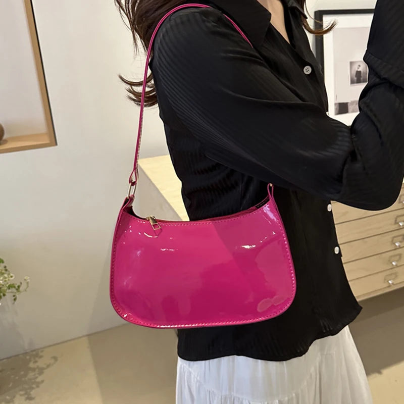 Bolso de Hombro Retro de Piel Sintética