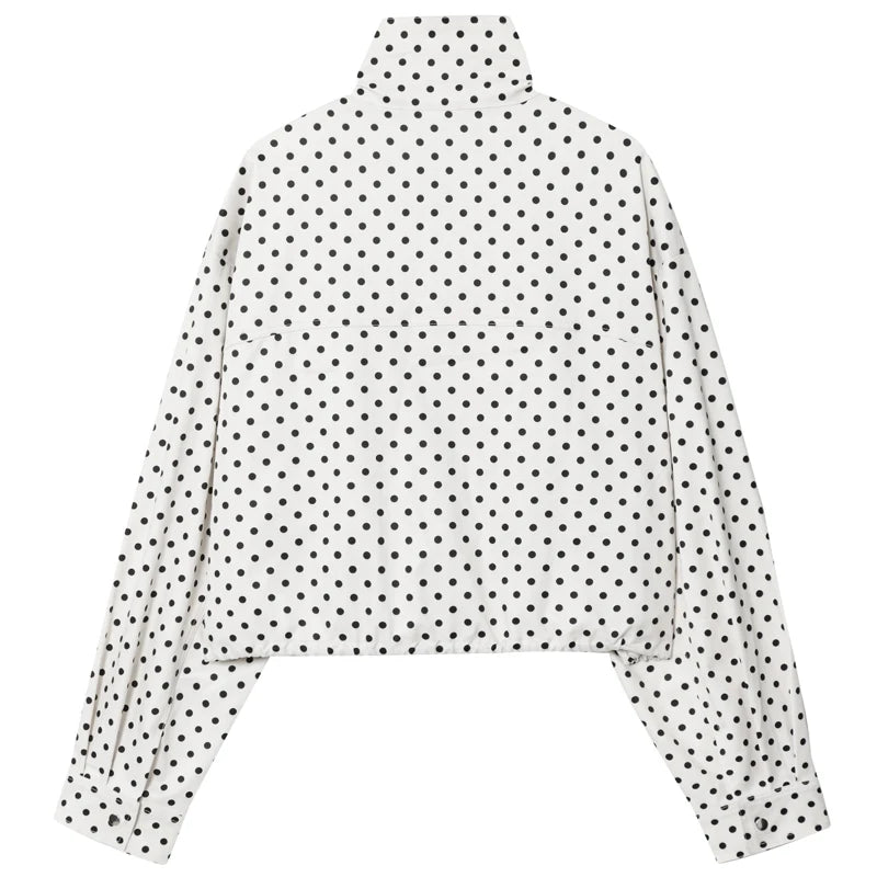 Chaqueta Bomber de Lunares Oversize