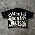 Camiseta Oversize con Estampado de Letras Y2K