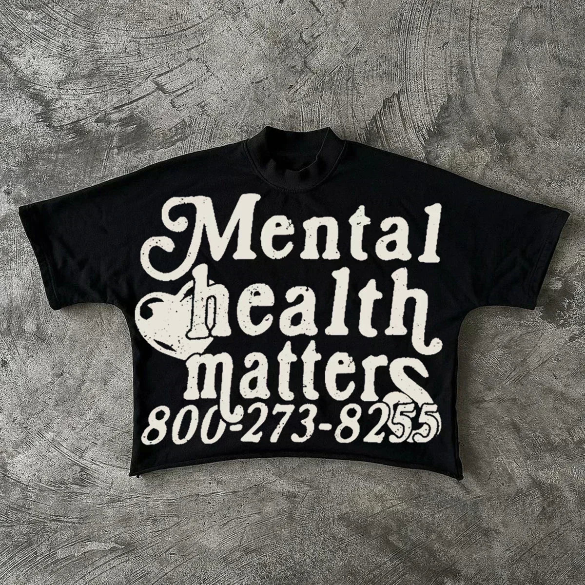 Camiseta Oversize con Estampado de Letras Y2K