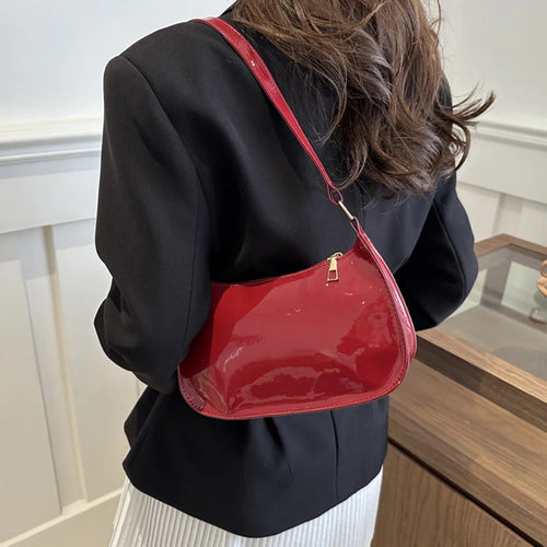 Bolso de Hombro Retro de Piel Sintética