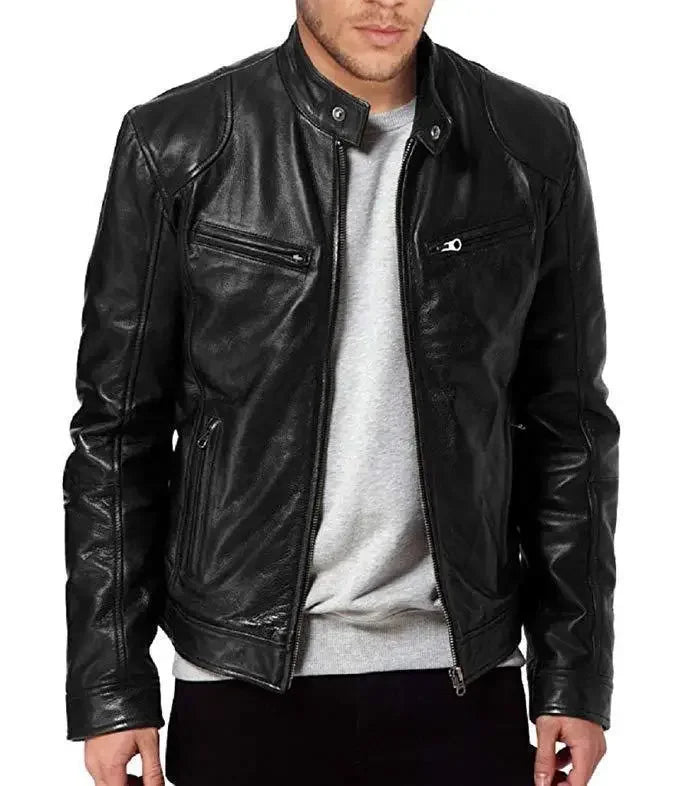 Cazadora Bomber de Hombre de Piel Sintética