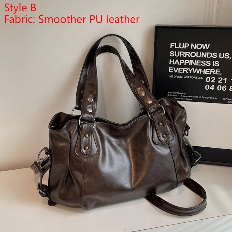 Bolso de Hombro Bicolor con Cremallera
