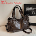 Bolso de Hombro Bicolor con Cremallera