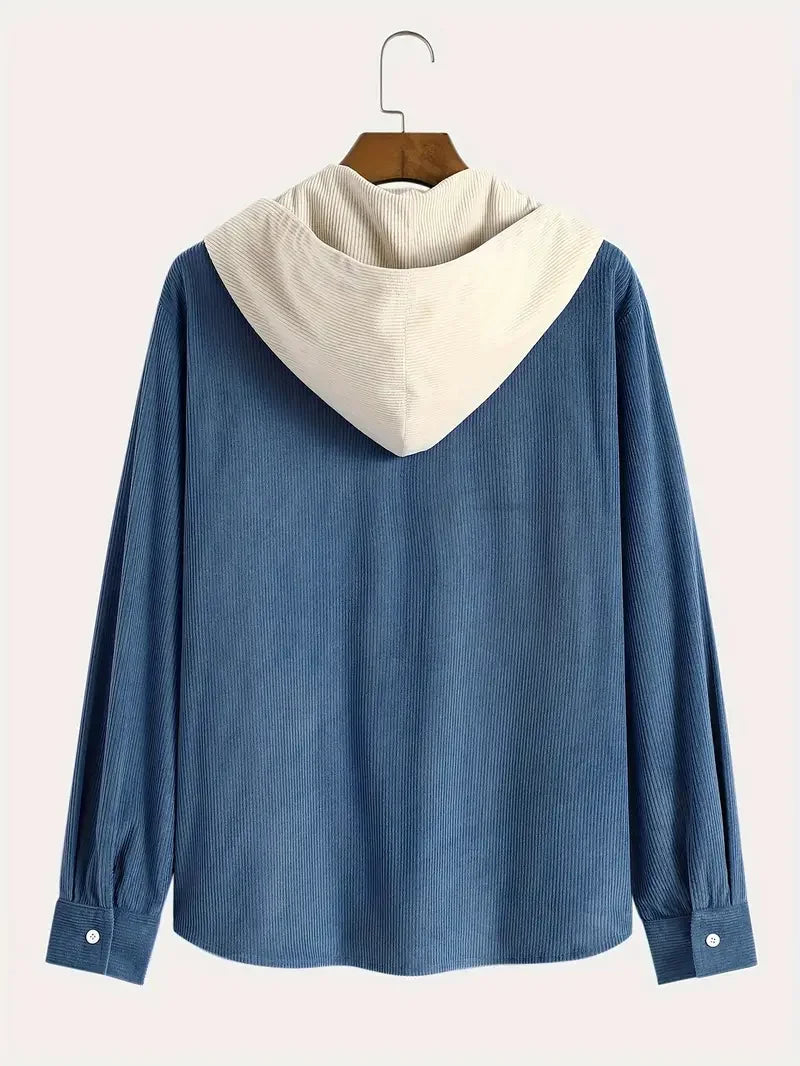 Chaqueta de Pana con Capucha para Hombre
