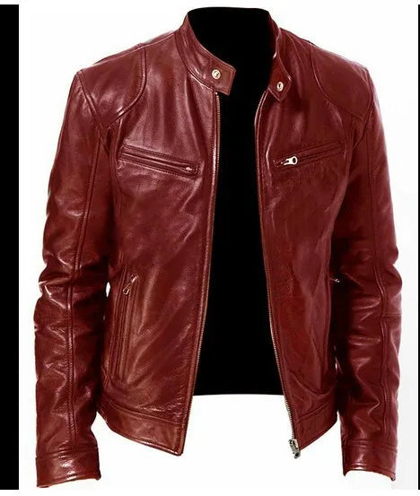 Cazadora Bomber de Hombre de Piel Sintética
