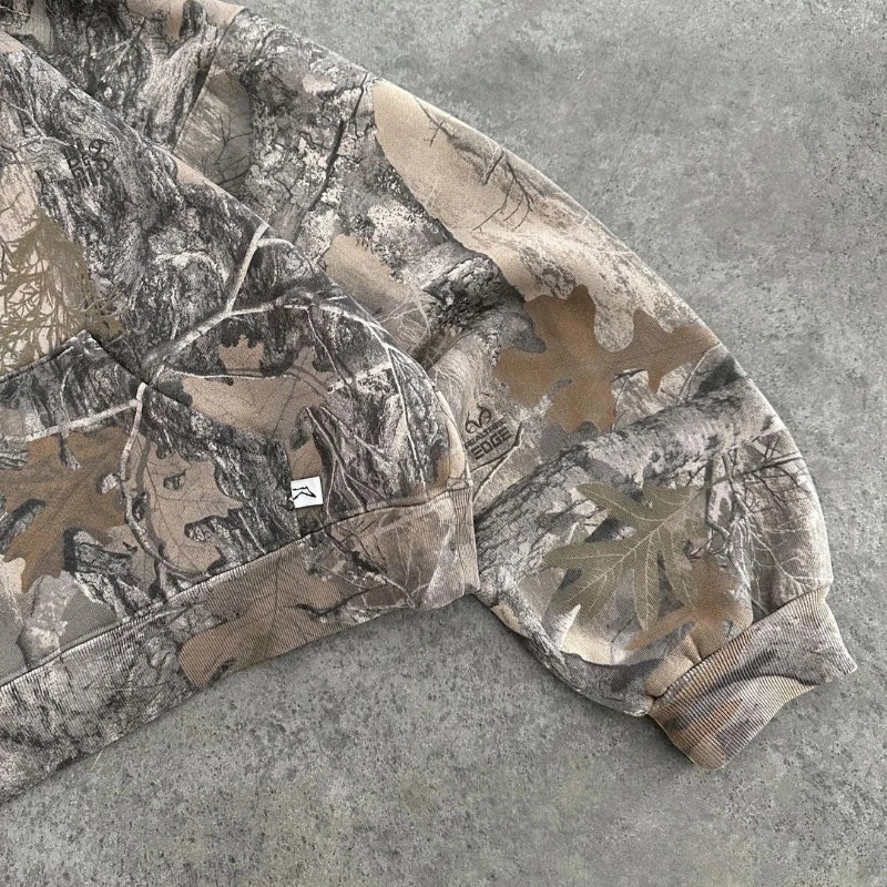 Sudadera de Camuflaje con Capucha Oversize