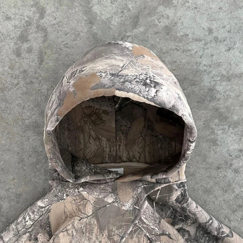 Sudadera de Camuflaje con Capucha Oversize