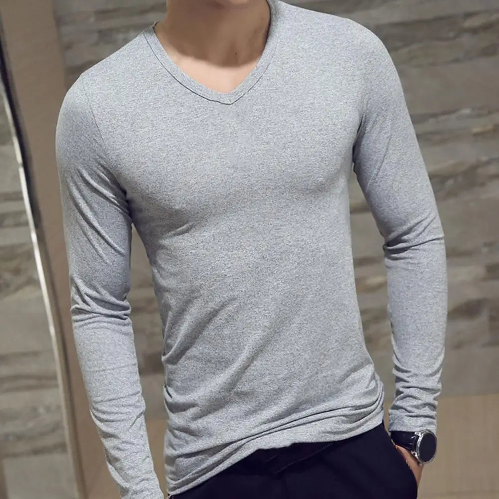 Camiseta Deportiva Slim de Manga Larga para Hombre