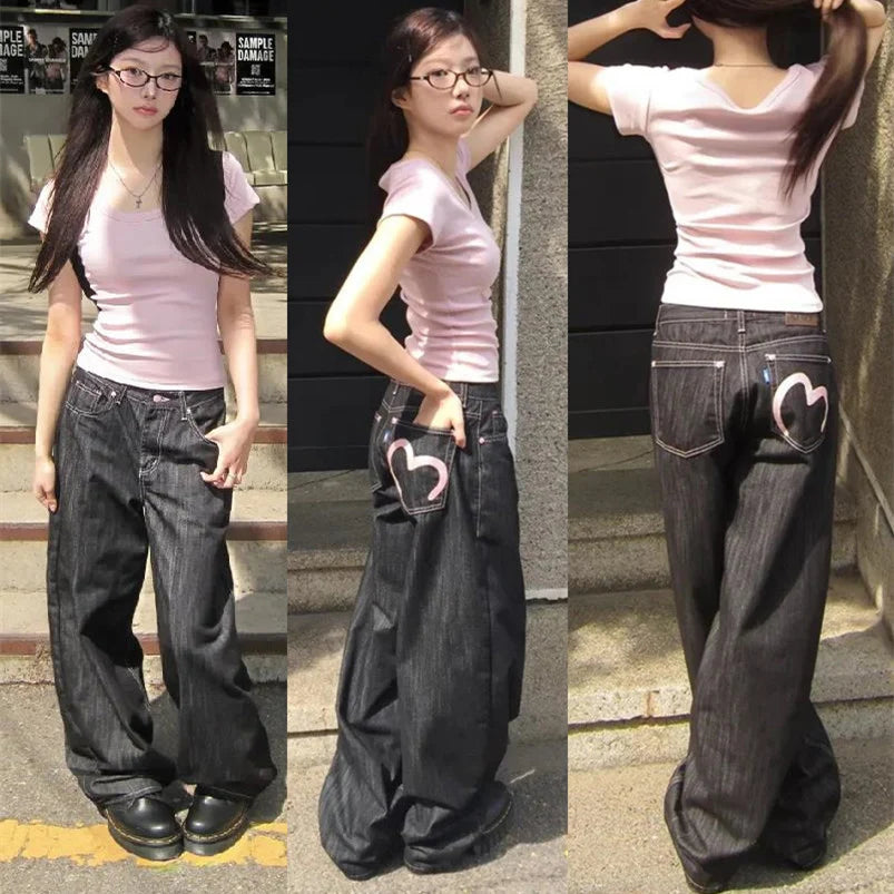 Vaqueros Mom Anchos Estilo Y2K