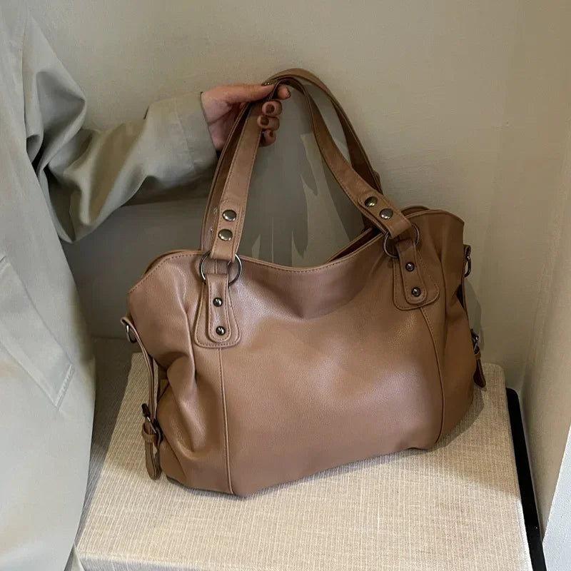 Bolso de Hombro Bicolor con Cremallera