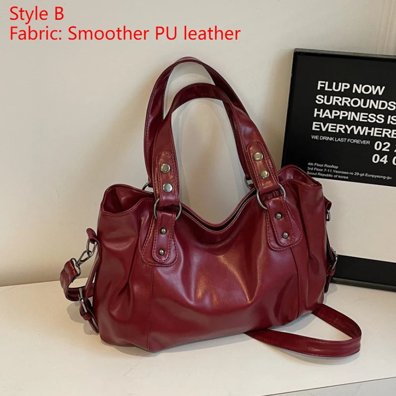 Bolso de Hombro Bicolor con Cremallera