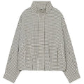 Cazadora Bomber de Cuadros Corta Oversize