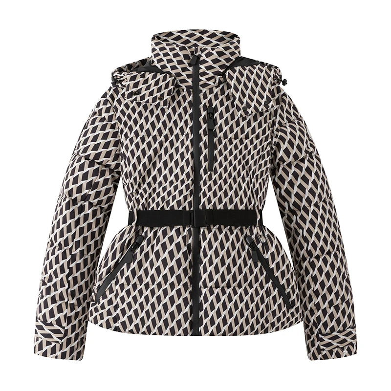 Parka Acolchada con Capucha y Cinturón